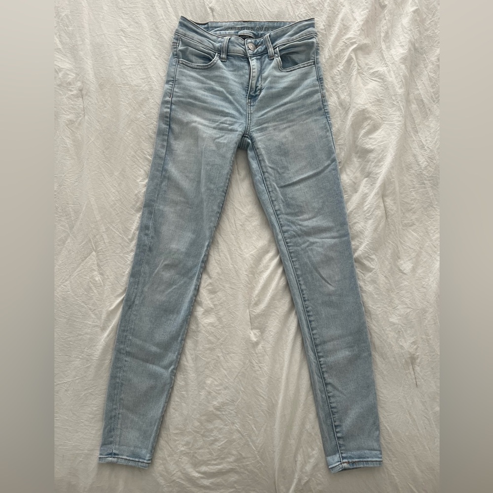 American Eagle Outfitters Jeans Jegging Skinny Sz
2 Women Blue Stretch High Rise